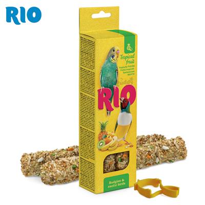 RIO ขนมนก สำหรับนกหงส์หยกและนกฟินซ์ รสผลไม้รวม (80g)